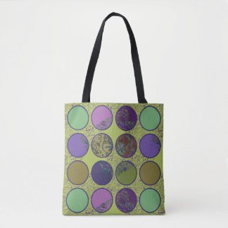 Krachtig Abstracte Cirkelpatroon – Grote Geometris Draagtas