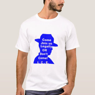Krachtig bericht Silhouet – Wettelijke immigratiev T-shirt
