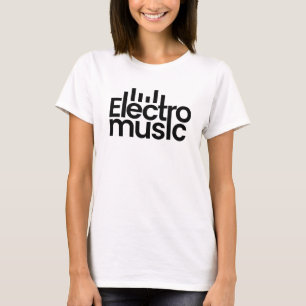 Krachtig en minimaal Electro-muzieklogo T-shirt