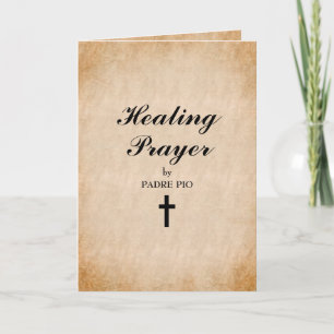 Krachtig gebeden voor het genezen door Padre Pio Kaart