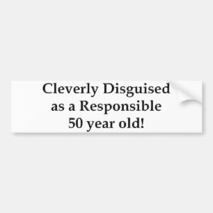 Krachtig gedempt 50! bumpersticker