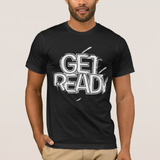 Krachtig “Get Ready” Grunge Gym T-shirt Ontwerp