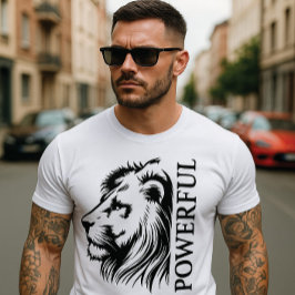 "KRACHTIG" Leeuw Grafisch T-shirt