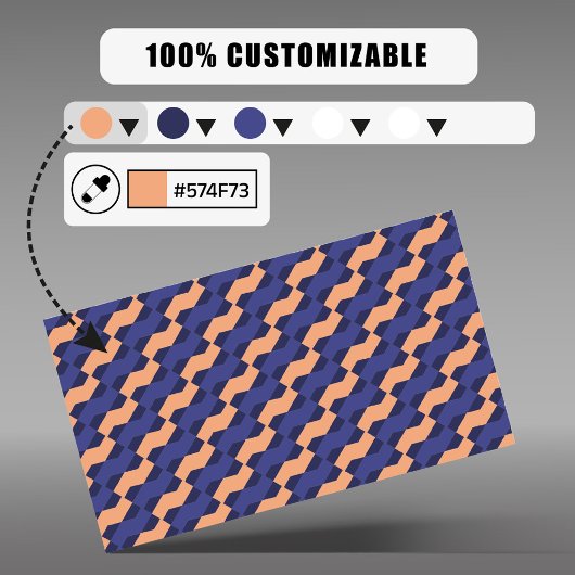 Krachtig modern geometrisch in elkaar grijpend pat visitekaartje