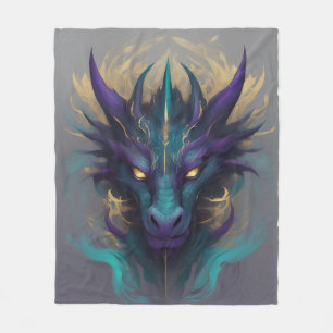 Krachtig Mythisch Drakenhoofd Fleece Deken