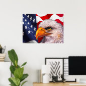 Krachtig Poster Bald Eagle (Thuiskantoor)