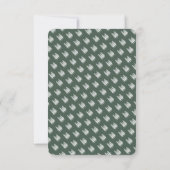 Krachtig Retro Groen Bergbos Bruiloft RSVP Kaartje (Achterkant)