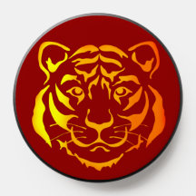 Krachtig Tiger Face Golden Afbeelding