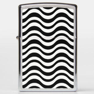 Krachtig zwart en wit golvend abstract