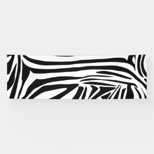 Krachtig zwart-wit zebraprintpatroon spandoek