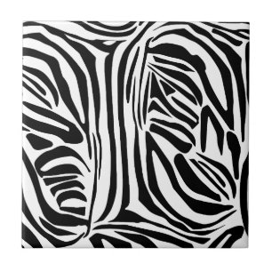 Krachtig zwart-wit zebraprintpatroon tegeltje