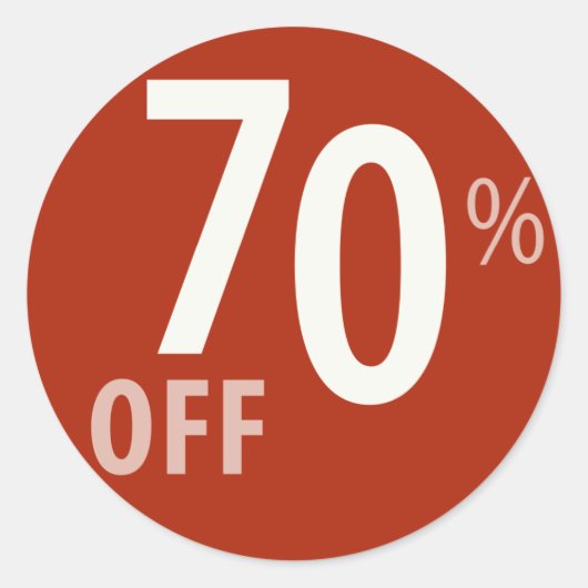 Krachtige 70% OFF SALE Sign - Sticker (Voorkant)