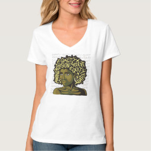 Krachtige Afro-kunst over gelijkheid en inclusie T-shirt