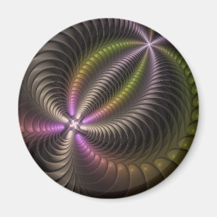Krachtige beweging kleurrijke Abstracte fractale k Magneet