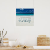 Krachtige Beyond Belief: Beach Fitness Motivation Poster (Keuken)