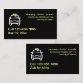 Krachtige dubbelzijdige Simple Taxi-service Visitekaartje (Voorkant / Achterkant)