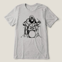 Krachtige Gorilla Drummer die Volledige Drumstel b