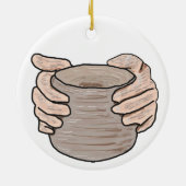 Krachtige handen keramisch ornament (Achterkant)