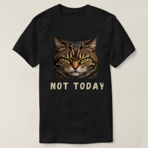 Krachtige Kattenattitude Niet Vandaag Minimaal Des T-shirt