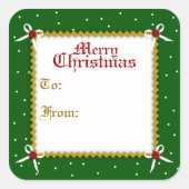 Krachtige kerstcadeau Label Sticker (Voorkant)