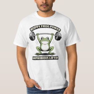 Krachtige Kikker Power Amfibische Lifter Grappige  T-shirt