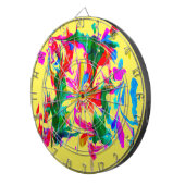 Krachtige kleuren dartbord (Voorkant Rechts)