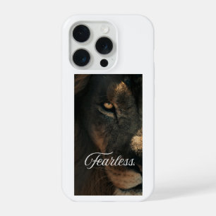 Krachtige Leeuwen Oog Sterkte en Moed iPhone/Samsu iPhone 15 Pro Hoesje
