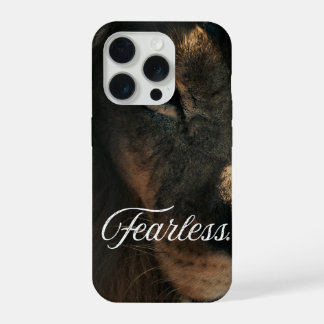 Krachtige Leeuwen Oog Sterkte en Moed iPhone/Samsu iPhone 15 Pro Hoesje