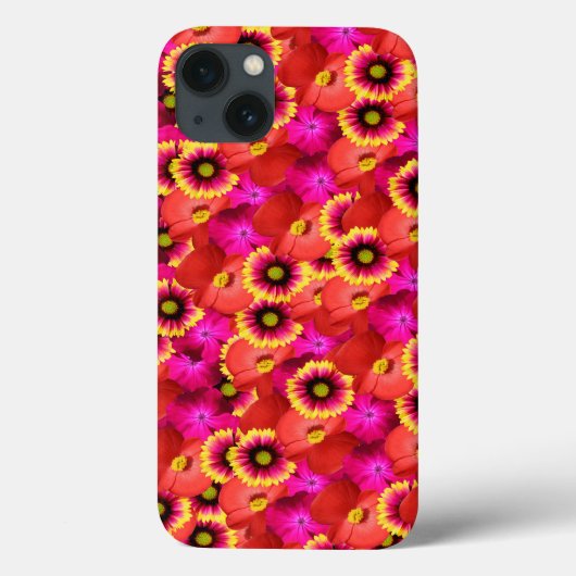 Krachtige levendige hippie mixt bloemen achtergron Case-Mate iPhone case (Achterkant)