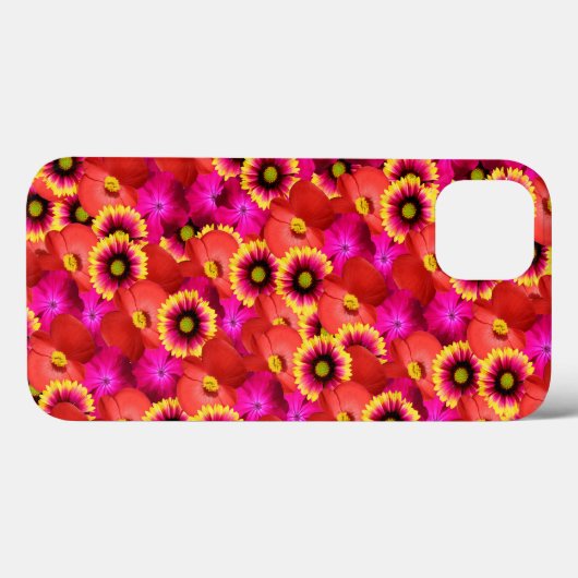 Krachtige levendige hippie mixt bloemen achtergron Case-Mate iPhone case (Achterkant (horizontaal))