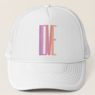 Krachtige Liefdestypografie in Pasteltinten Trucker Pet
