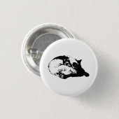 krachtige lijn charme ronde button 3,2 cm (Voorkant /achterkant)
