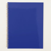 Krachtige minimale trouwuitnodiging in diepblauw planner (Voorkant)