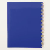 Krachtige minimale trouwuitnodiging in diepblauw planner (Achterkant)