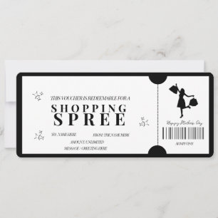 Krachtige Minimalistische Winkelcadeau Bon Kaart