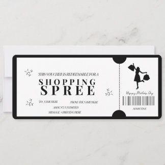Krachtige Minimalistische Winkelcadeau Bon Kaart