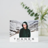 Krachtige moderne typografie foto afstudeer dank j briefkaart (Staand voorkant)