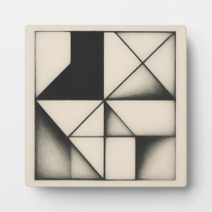 Krachtige monochrome geometrische vormen fotoplaat