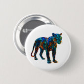 Krachtige Panther-kunst Ronde Button 5,7 Cm (Voorkant /achterkant)