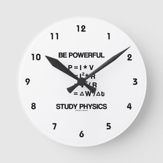 Krachtige (Power Equations) Study Physics Ronde Klok (Voorkant)