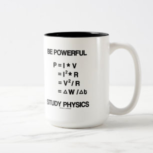 Krachtige (Power Equations) Study Physics Tweekleurige Koffiemok