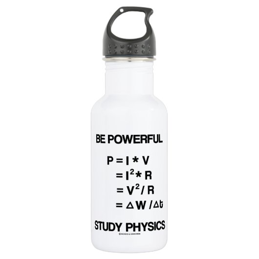 Krachtige (Power Equations) Study Physics Waterfles (Voorkant)