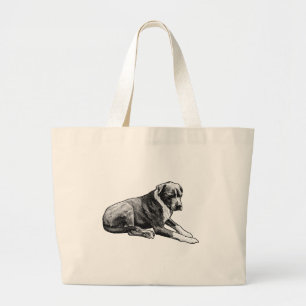 Krachtige Schaduw, Zachte Helling Grote Tote Bag