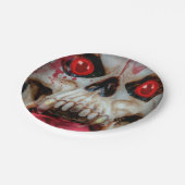 Krachtige schedel papieren bordje (Gekanteld)