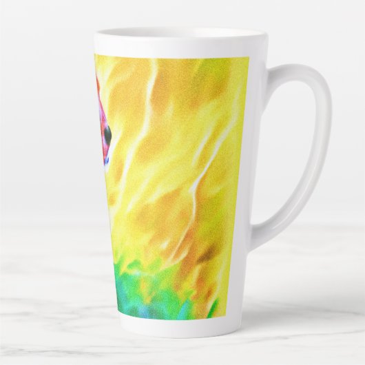 Krachtige Schetah Dierenschildering. Bestel nu Latte Mok (Rechts)