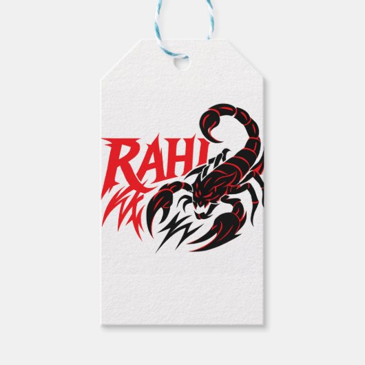 Krachtige Scorpion Design op een Gift Label Cadeaulabel (Voorkant)