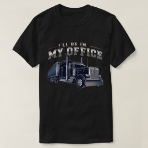 Krachtige semi-vrachtwagen illustratie Wall Art T-shirt