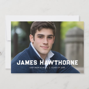 Krachtige sportfoto's van afgestudeerde atleten aankondiging