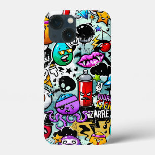 Krachtige Sticker Huid, lippen, spray Graffiti iPhone 13 Mini Hoesje