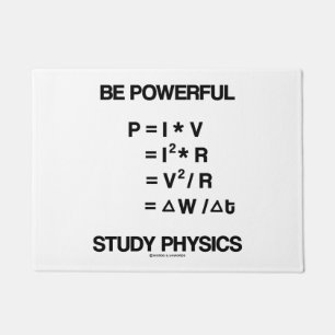 Krachtige studies Fysica-vergelijkingen geek advie Deurmat